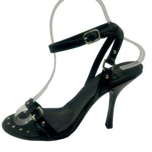 Stuart Weitzman Barely There Strappy Heels Women Size 6 Black Stiletto Event